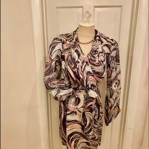 Laundry by Shelli Segal silk faux wrap dress